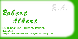 robert albert business card